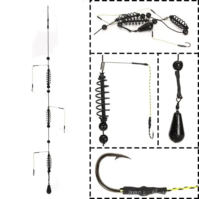 Hameçon de pêche leurre artificiel appât Cage ensemble mangeoire à poisson porte-appât poisson-chat Jig carpe matériel