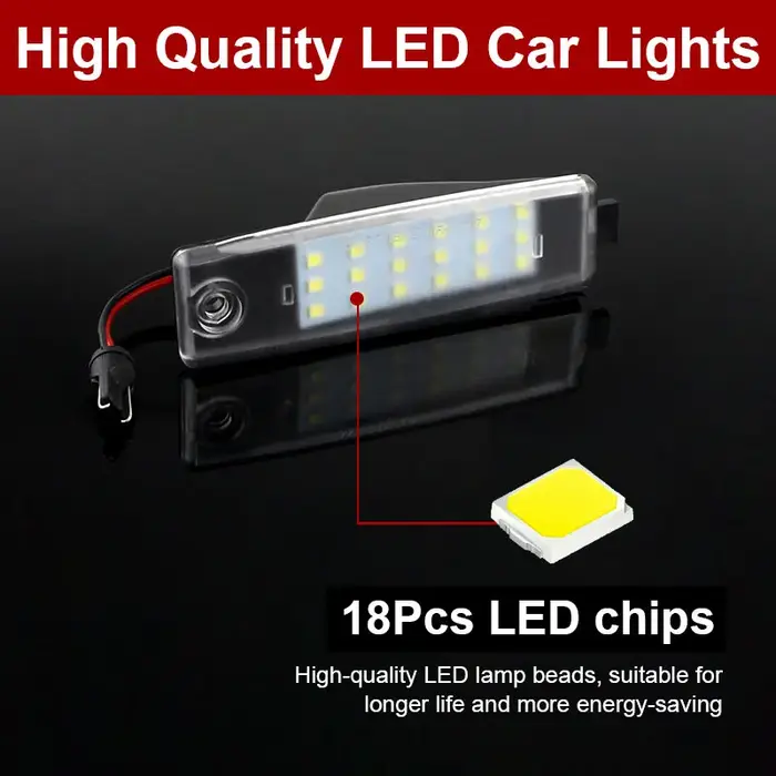 Lampe LED pour plaque d'immatriculation, 2 pièces, pour TOYOTA Hiace S.B.V/Highlander/RAV4/Land Crui