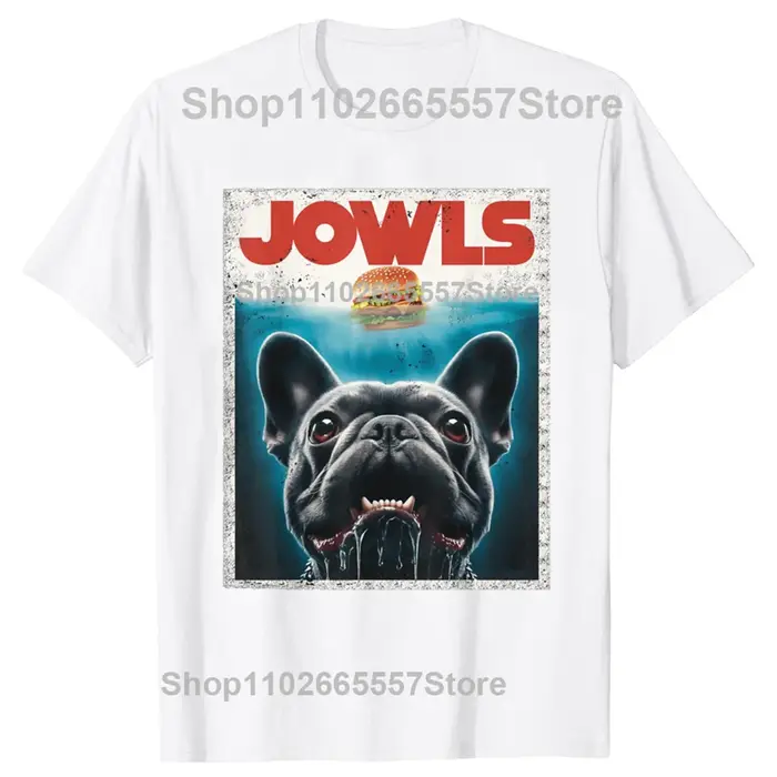 T-shirt homme et femme, 100% coton, décontracté et humoristique, à la mode, avec bouledogue français