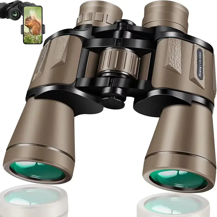 Jumelles 20x50 haute puissance adultes avec adaptateur smartphone compactes HD birdwatching randonnée