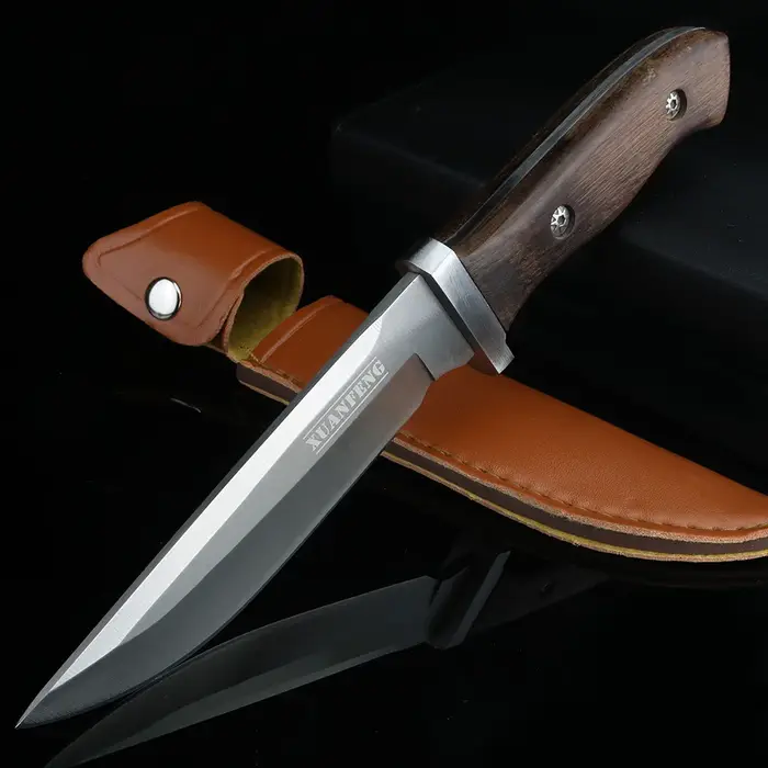 XUAN FENG-Couteau de Survie pour l'Extérieur, Haute Dureté, Fait à la Main, pour la html, Droit, Lam