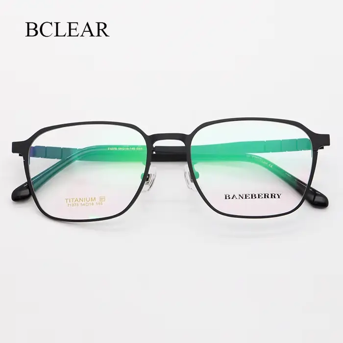 BCLEAR Original titane lunettes optiques plein cadre hommes ultraléger rétro carré myopie Prescripti