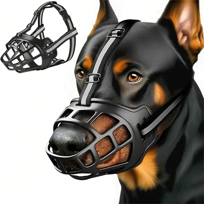 Cache-mâchoire pour chien Reflect Light, confortable et respirant, anti-morsure et anti-aboiement, p