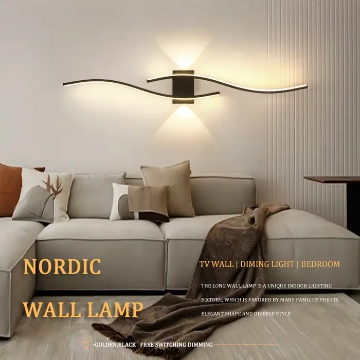 Applique Murale LED au Design Moderne et Simple, Luminaire Décoratif d'Nik, Idéal pour un Salon, une