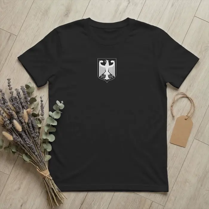 T-Shirt avec armoiries allemandes pour hommes, T-Shirt en coton Vintage avec aigle allemand, col ron