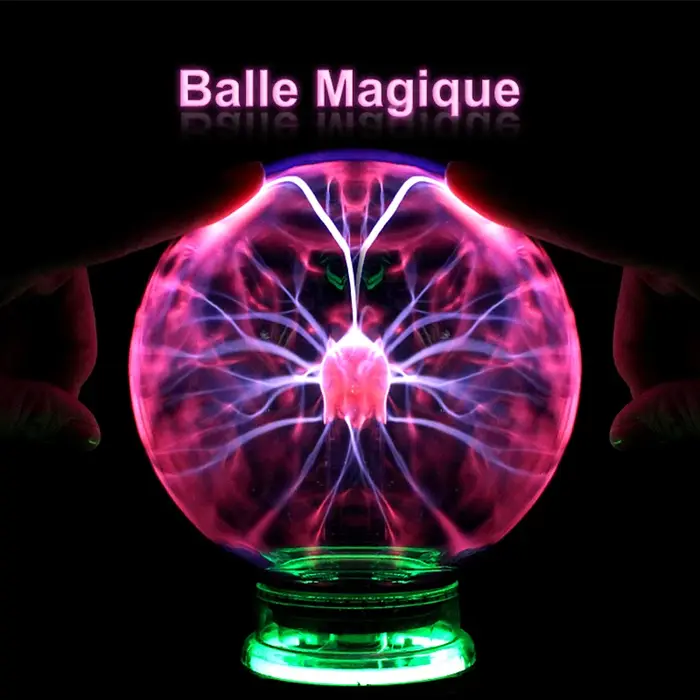 Lampe à boule de plasma magique en verre