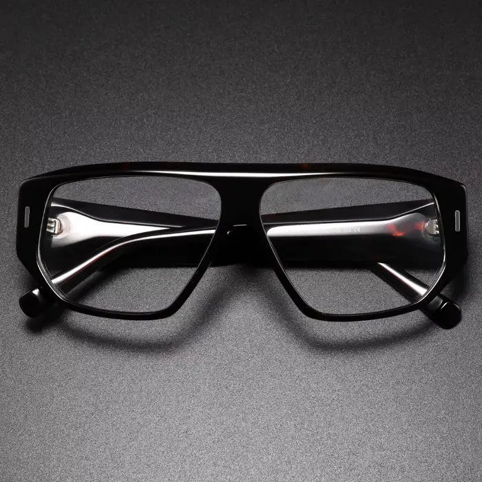 Marque de luxe concepteur épais acétate cadre surdimensionné pour hommes femmes à la mode optique-lu