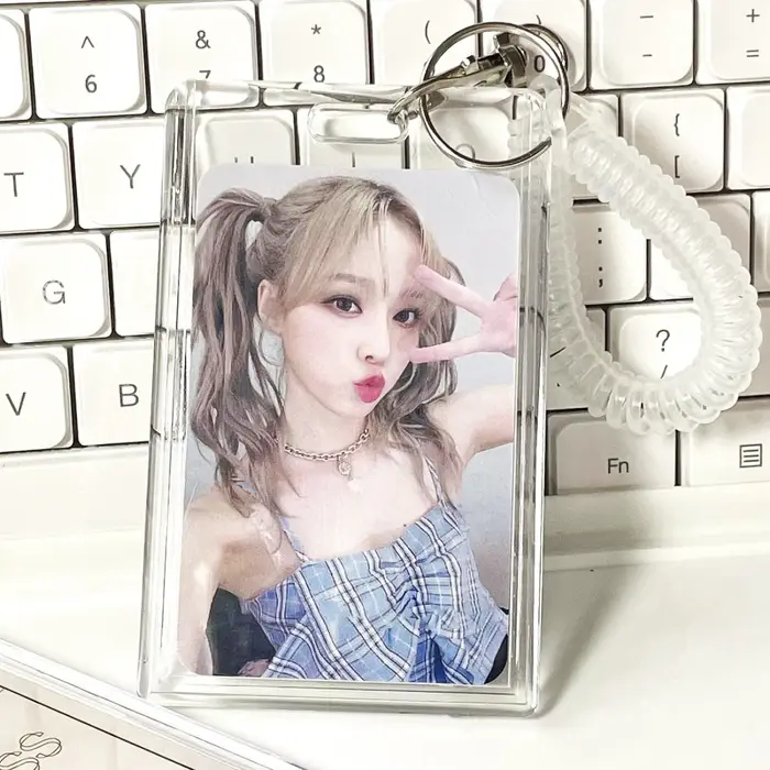 Ins Photocard Holder, Idol Photo Protector, Binder, Idol Photo Sleeves Holder, Pearl Keychain, Stude
