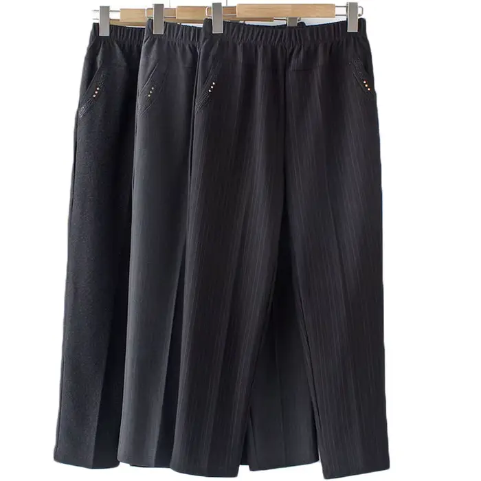 Pantalon femme printemps automne taille élastique pantalons décontractés velours chaud hiver pantalo