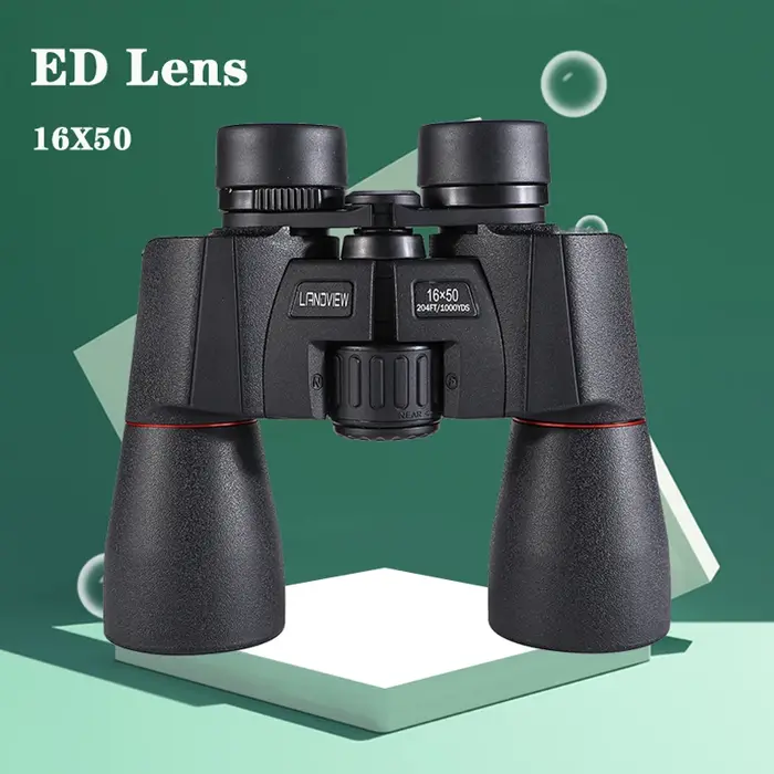 Jumelles ED 16x50 longue portée multi-couches BAK4 pour astronomie et chasse, vision puissante et nette