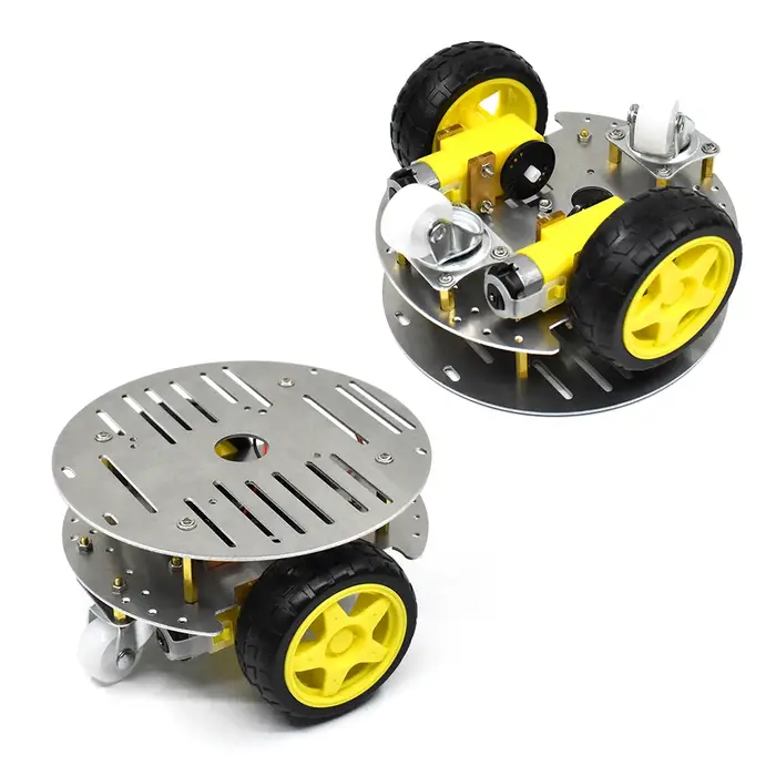 Voiture intelligente en aluminium à quatre roues motrices, évitement d'obstacles, 2 roues motrices, 