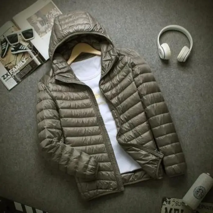 Nouvelle marque automne hiver doudoune légère hommes mode à capuche court grand Ultra-mince léger je