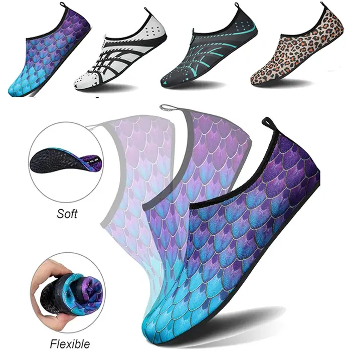 Chaussettes de sports aquatiques pour femmes et hommes, chaussures aquatiques de plongée, chaussures