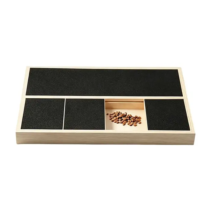 Planche à gratter les ongles pour chiens, lime à ongles en bois avec boîte à friandises intégrée, po