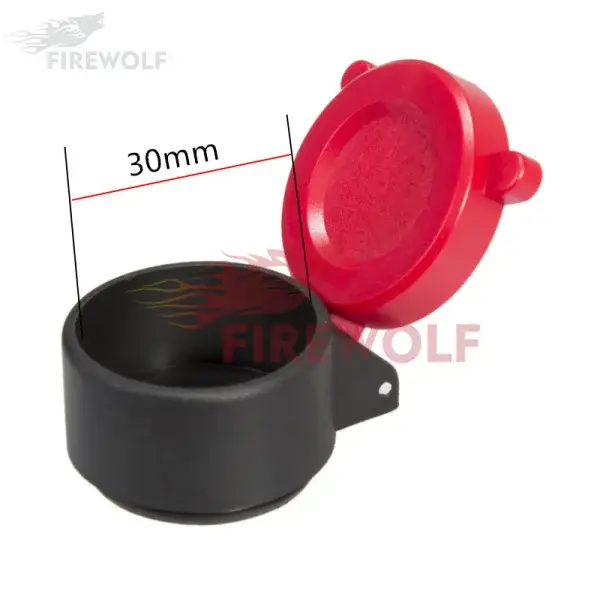 Accessoires de chasse au loup de feu, couvercle de portée de fusil rouge, ressort à rabat rapide, co