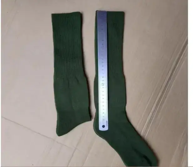 3 paires chaussettes hautes militaire armée verte épaisses laine sport randonnée chasse durable homme