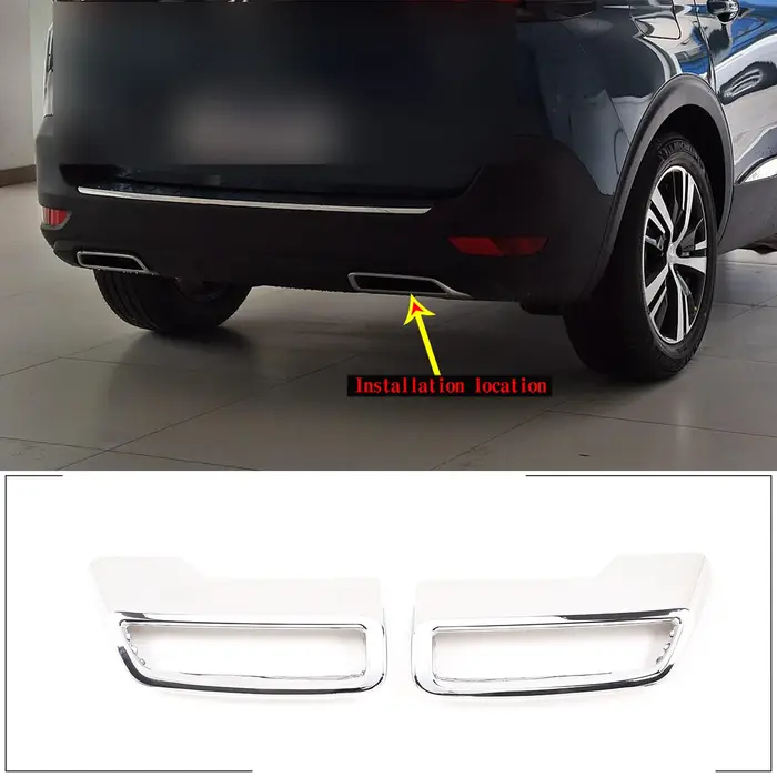 Pour Peugeot 3008 4008 5008 2017-22 voiture arrière d'échappement tuyau d'échappement silencieux fin