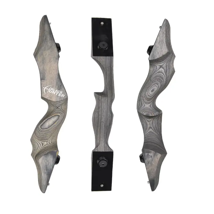 Noir Hunter arc classique Riser Longbow Riser main droite bois arc Riser américain Longbow chasse ad
