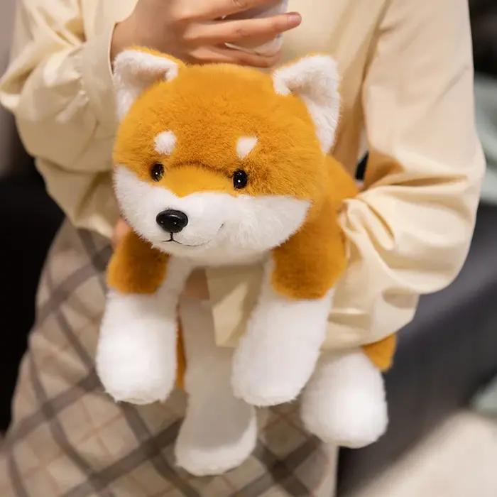Jouet en peluche chien de dessin animé, Animal en peluche Akita chiot poupée douce Kawaii Shiba Inu,