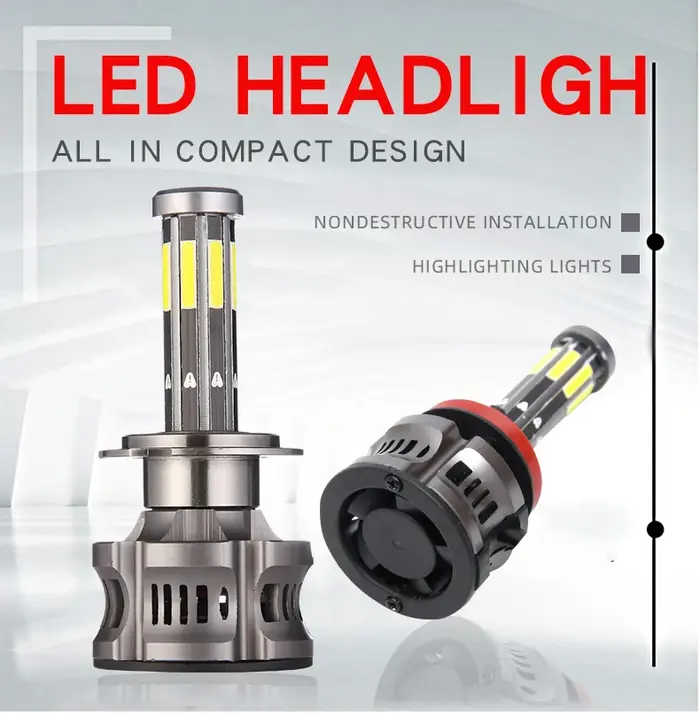 LED blanche intégrée pour voiture, feux de route et de illeur, H1, H7, H11, 360, 9005, 9012H4, 9006 