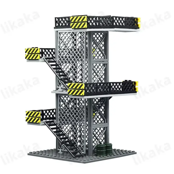 MOC – blocs de Construction de tour de garde militaire, jouet de bricolage, jouets pour garçons, cad