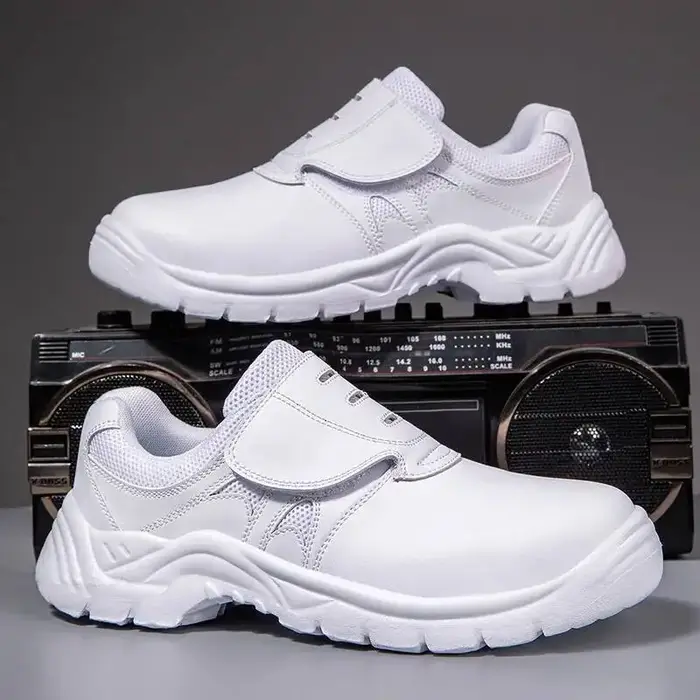 Chaussures de Protection de sécurité pour hommes et femmes, chaussures de sécurité blanches avec emb