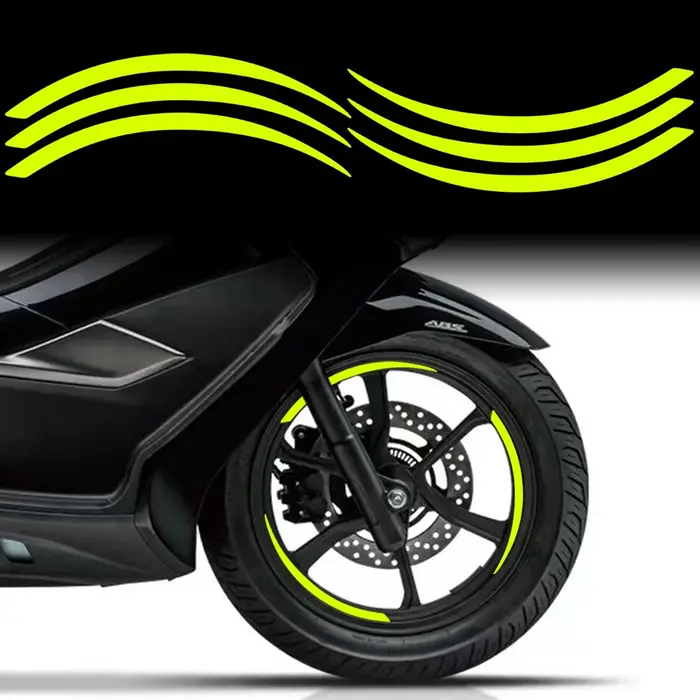 Bandes autocollantes réfléchissantes pour roues de moto, 6 pièces, 10 "12", pour YAMAHA, HONDA, SUZU