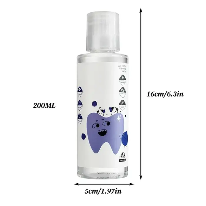 Additif pour l'eau des chiens de 200 ml pour le soin des dents, solution naturelle pour rafraîchir l