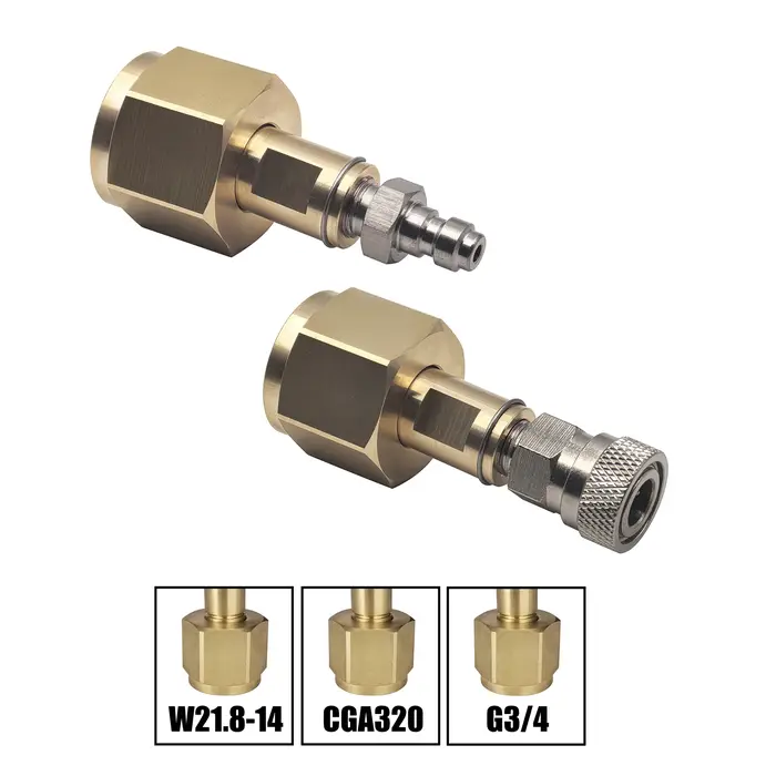 Adaptateur de Station de remplissage de réservoir de dioxyde de carbone HPA CO2, CGA320, G3/4, W21.8