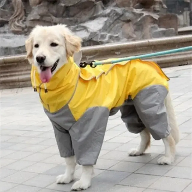 Manteau imperméable imperméable pour chiens costumes Dot Cape de pluie pour chiens moyens et grands 