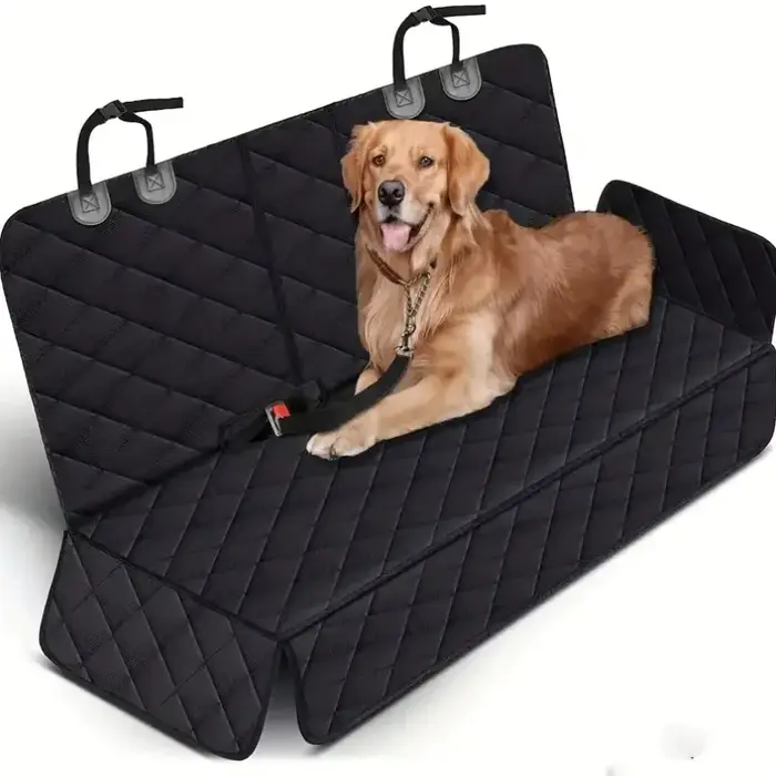 Housse de siège auto pour chien, coussin de siège arrière pour animaux de compagnie avec sangle de s