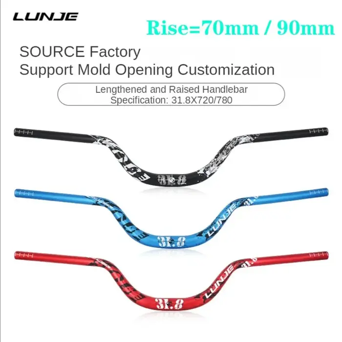 Guidon de vélo de montagne, grand Angle 70/90mm, poignée 720/780mm, accessoires vtt, pièces de vélo