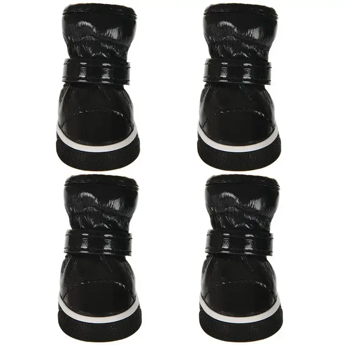 Chaussures imperméables coordonnantes pour animaux de compagnie, bottes d'hiver pour petits chiens e