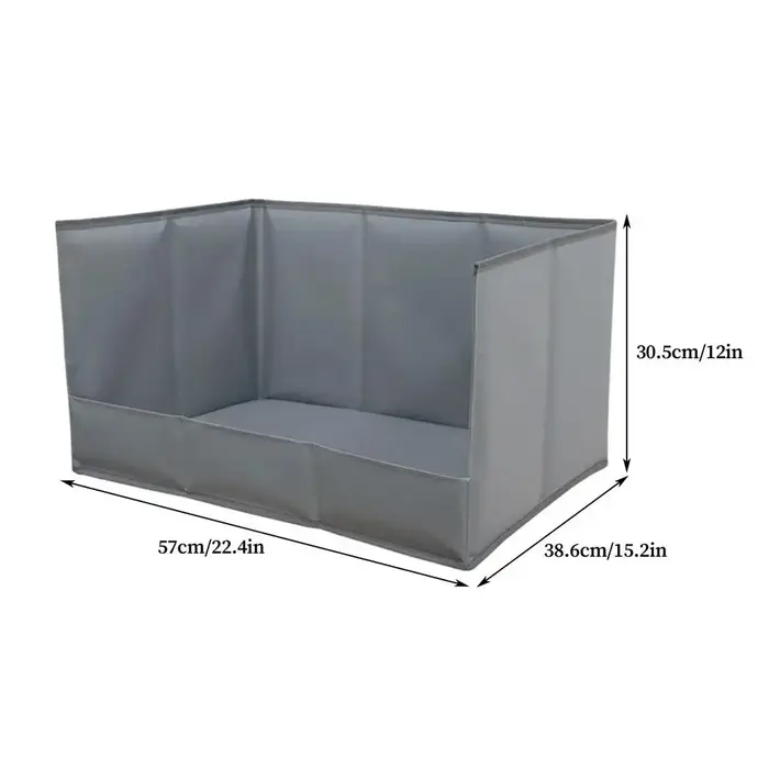 Bac à litière pour chien à parois hautes, portable, avec support pour tapis absorbant, étanche, pour