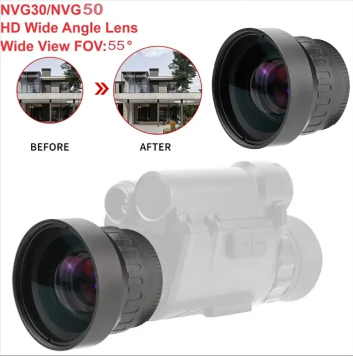 Objectif grand angle 55° NVG30 NVG50 pour vision nocturne - Lentille optique 940nm pour casque et jumelles NVG