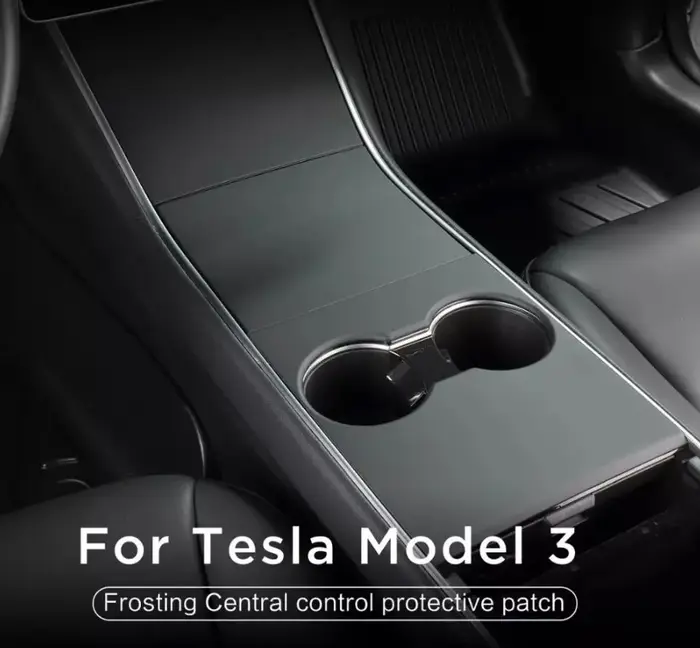Patch de protection pour panneau de commande Central de voiture ABS noir, 3 pièces, pour Tesla modèl