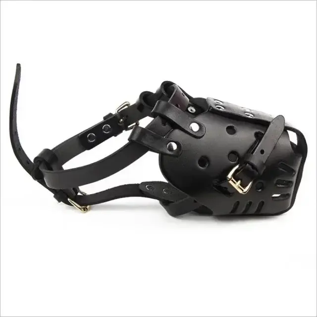 Panier en cuir pour chien, museaux, berger allemand Doberman, Anti-morsure, Cage buccale pour chien,