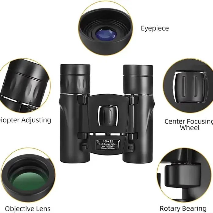Jumelles professionnelles 5000m pour enfants et adultes - Télescope portable longue distance avec vision nocturne