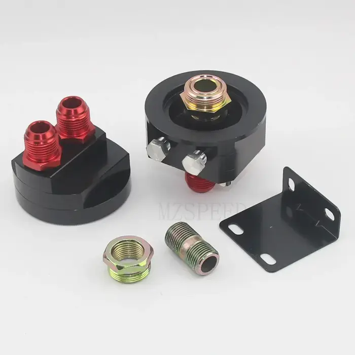 Adaptateur universel de plaque sandwich pour filtre à huile, refroidisseur, noir