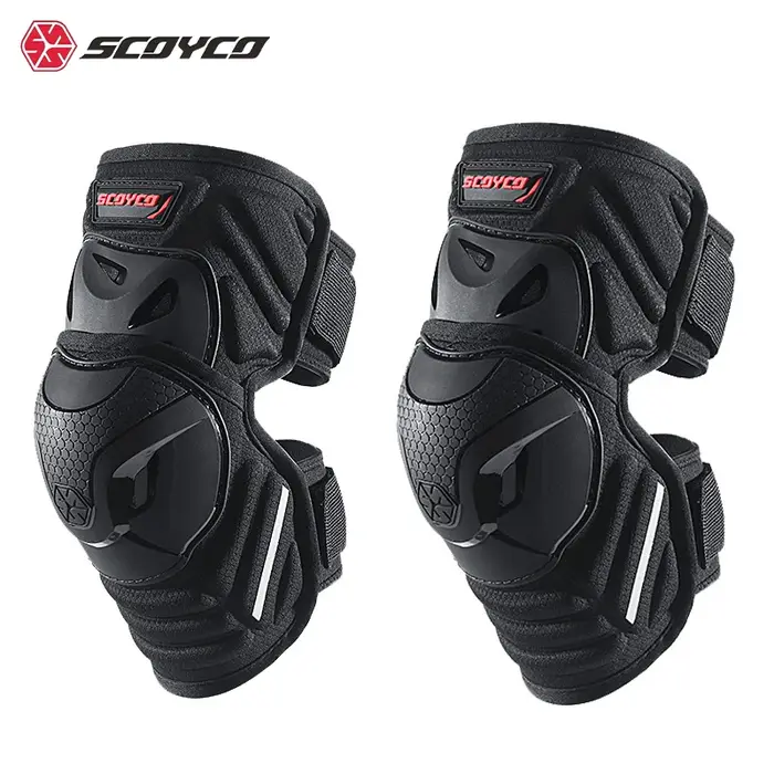SCOYCO genouillères moto Motocross gardes Protection coque TPR réglable moto Joelheira vtt vélo geno