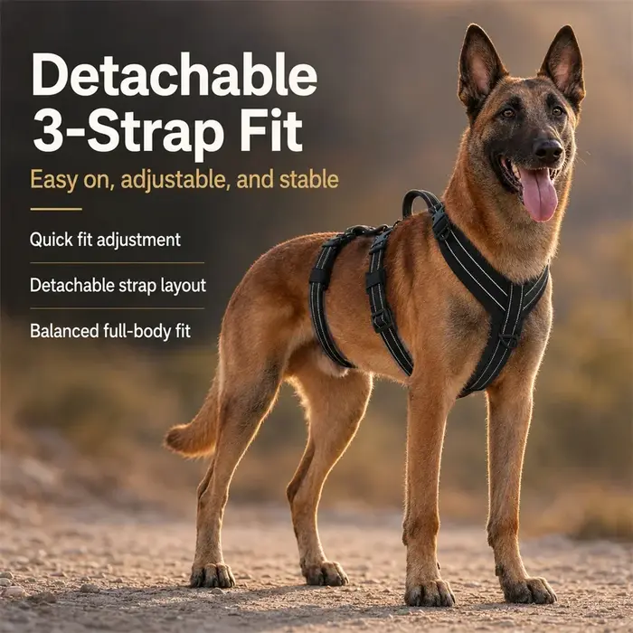 Sangle de transport pour chien réfléchissante