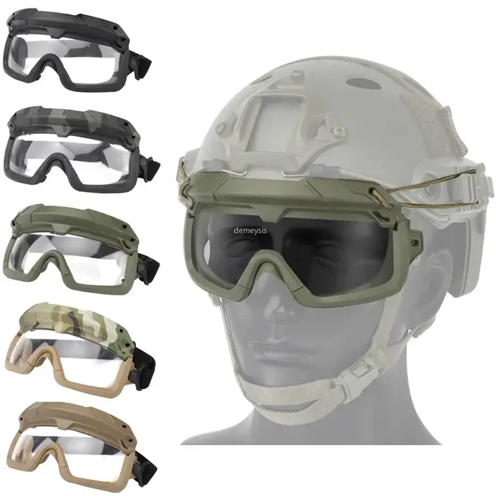 Lunettes tactiques anti-buée pour airsoft paintball CS wargame et randonnée avec casque