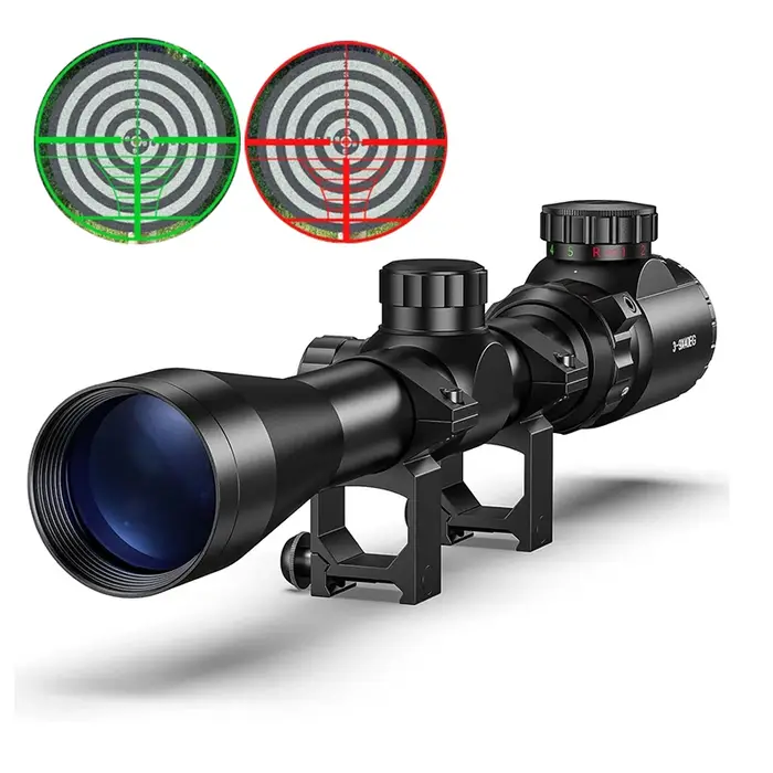 Lunettes de visée 3-9x40 EG pour la chasse, avec réticule lumineux rouge et vert, lunette optique ta