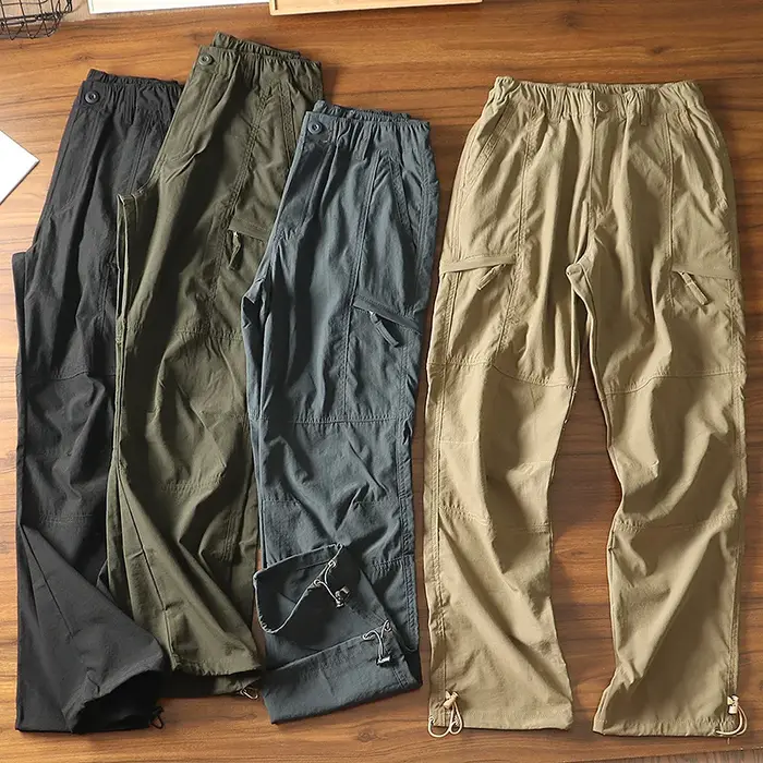 Pantalon cargo d'été pour homme, style urbain, pantalon de jogging ample, pantalon de randonnée long