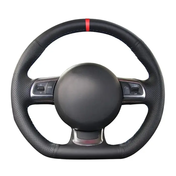 Housse de volant de voiture en cuir artificiel noir antidérapant, pour Audi TT TTS (8J) 2006-2014 A3