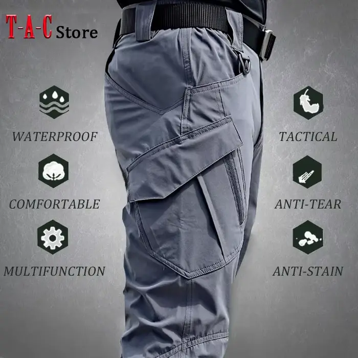 Pantalon cargo tactique SWAT imperméable camouflage militaire pour chasse outdoor - multi-poches
