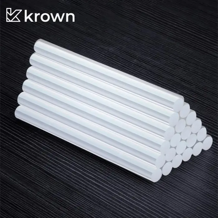 KROWN-Bâtons de colle en silicone, 10-11mm/7mm x 180mm, Viscosité de bain, Translucide, Thermofusibl