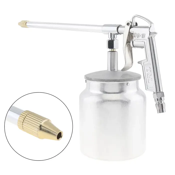 Pistolet de nettoyage en profondeur, pulvérisation pneumatique de Type Pot argenté avec buse de 6mm 