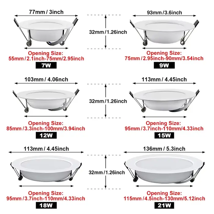 10 pièces/lot LED Downlight 220V encastré rond plafond Dowm lumière chambre salon intérieur pour la 