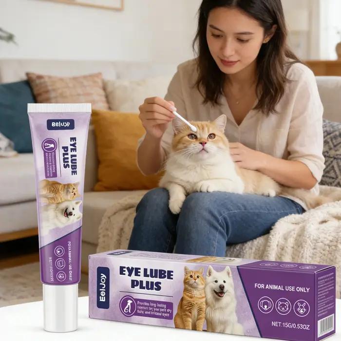Crème nettoyante pour les yeux pour animaux de compagnie, soulage l'inconfort de la sécheresse des y